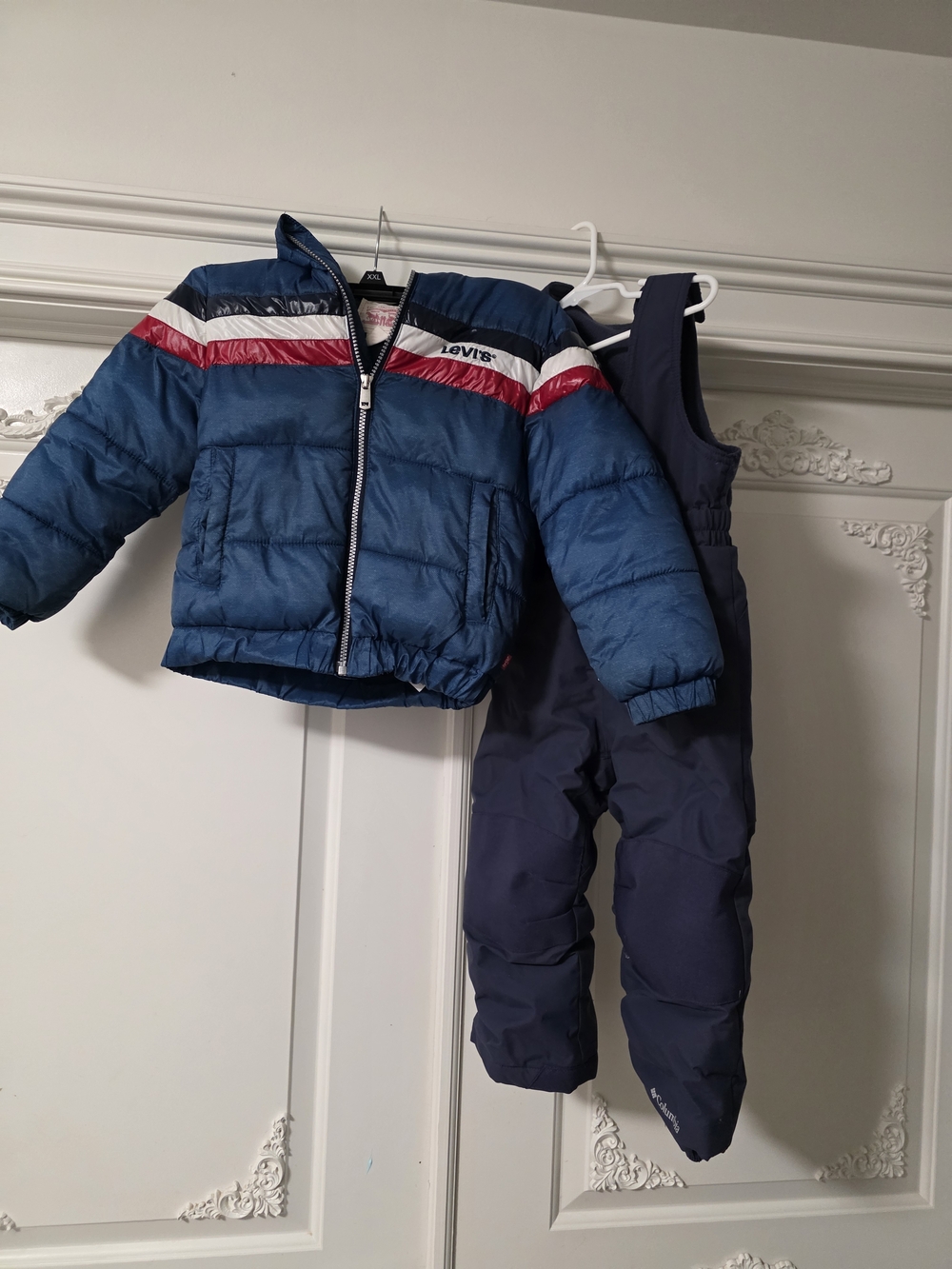 Levi's Blue Puffer Jacket with Navy Snow Bibs